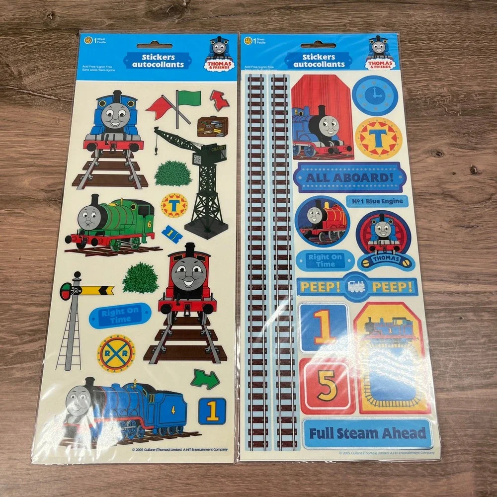VTG 2005 Sandylion Thomas & Friends Scrapbook‎ Album 12x12 Blue Sticker Kit NEW